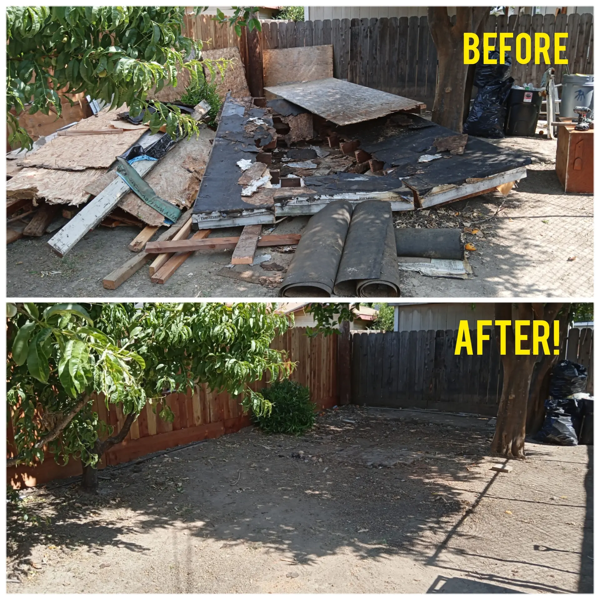 Deck Removal Before and After